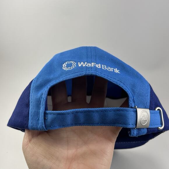 Seattle Sounders FC Retro Logo 5 Panel Cap Strap Back Blue MLS Vintage - Picture 8 of 8